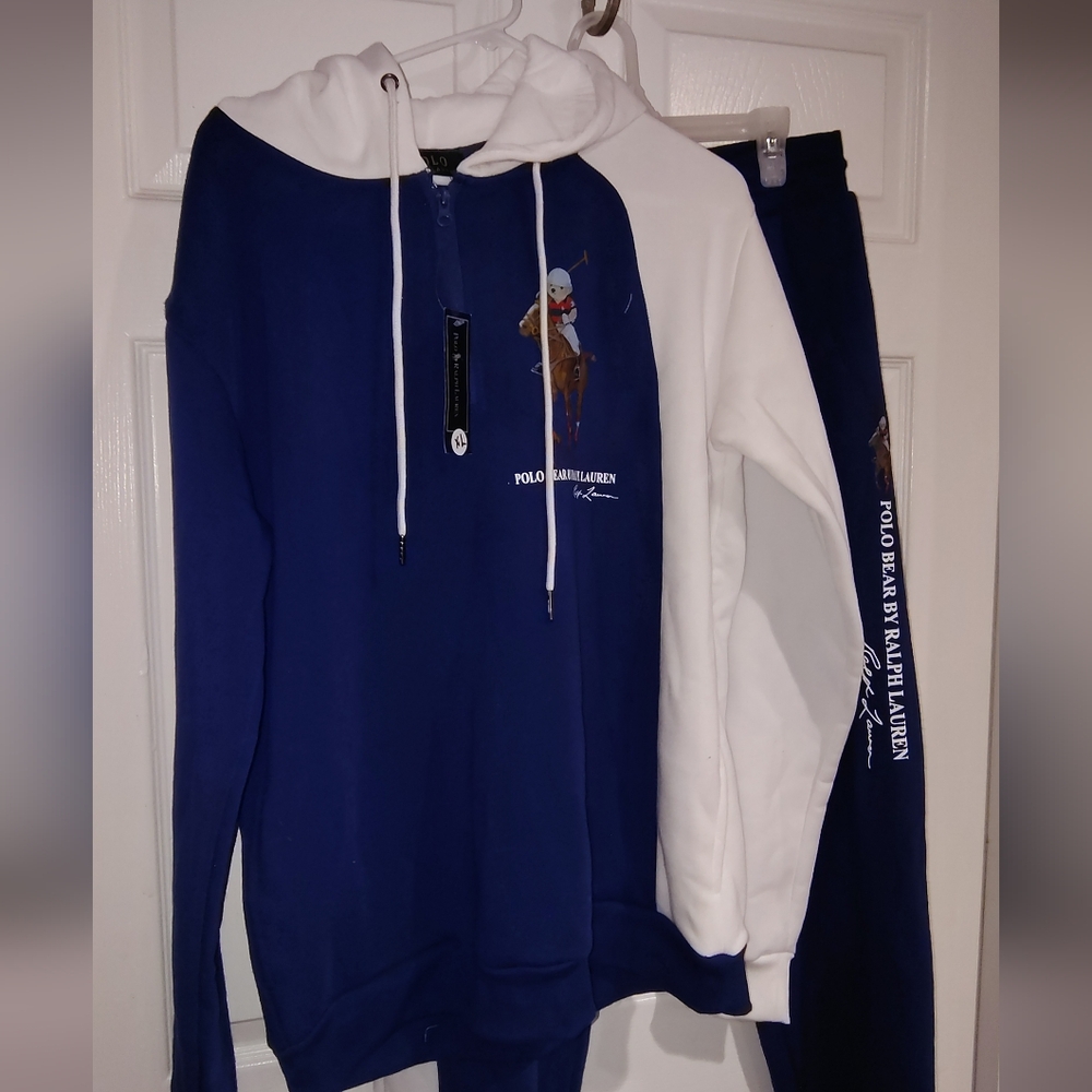 Polo by Ralph Lauren Blue and White Men's Jacket